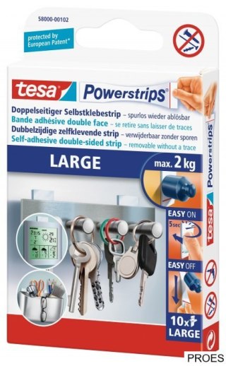 Plastry samoprzylepne TESA POWERSTRIPS duże kpl 10sztuk 58000-00132-01