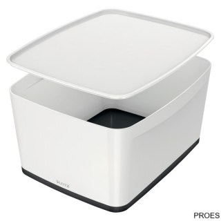 Pojemnik MyBox duży z pokrywką, biało-czarny 52161095