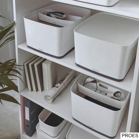 Pojemnik MyBox duży z pokrywką, biało-czarny 52161095