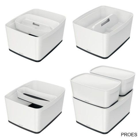 Pojemnik MyBox duży z pokrywką, biało-czarny 52161095