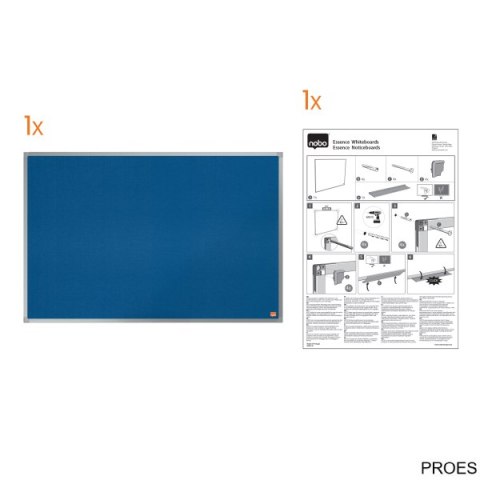 Tablica ogłoszeniowa filcowa Nobo Essence 1800x1200mm, niebieska 1915438