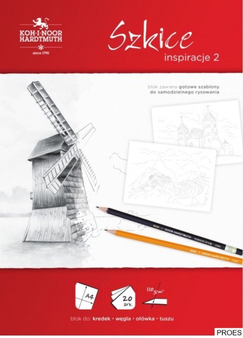 Blok INSPIRACJE 2 -szkice A4 20arkuszy 110g KOH I NOOR BLO-INSZA2-00505 Blok INSPIRACJE 2 -szkice A4 20arkuszy 110g KOH I NOOR BLO-INSZA2-00505