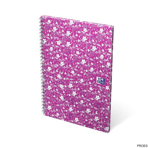 Kołonotatnik A5 60 kartek, linia / tagi, FLORAL, OXFORD, 400094953 Kołonotatnik A5 60 kartek, linia / tagi, FLORAL, OXFORD, 400094953