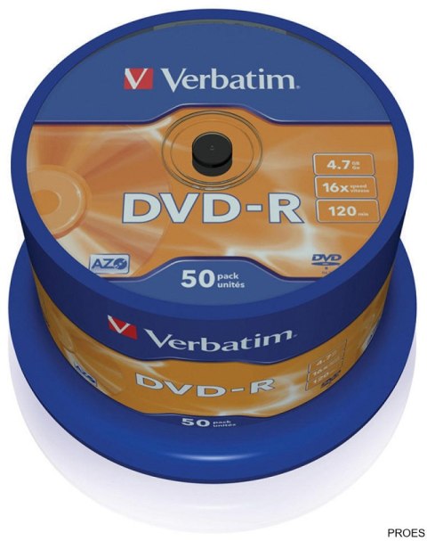 Płyta DVD-R VERBATIM CAKE (50) Matt Silver 4.7GB x 16 43548 Płyta DVD-R VERBATIM CAKE (50) Matt Silver 4.7GB x 16 43548