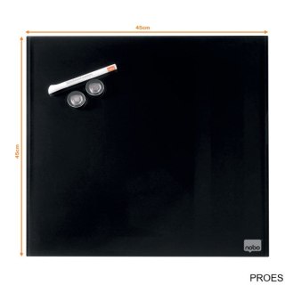 Tablica szklana NOBO Diamond Glass czarna 450x450 1903951
