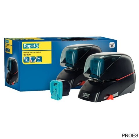 Zszywacz elektryczny Supreme 5080e czarny 80 kartek RAPID 20993410 Zszywacz elektryczny Supreme 5080e czarny 80 kartek RAPID 20993410