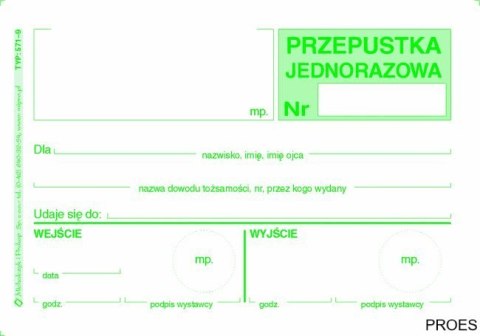 571-9 PJ Przepust.jednor.A7(80 MICHALCZYK I PROKOP 571-9 PJ Przepust.jednor.A7(80 MICHALCZYK I PROKOP