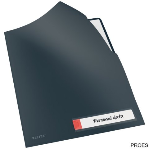 Folder A4 z kieszonką na etykietę Leitz Cosy, szara 47080089