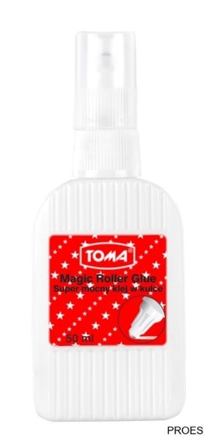 Klej MAGIC ROLLER ,w płynie, z kulką, 50g , super mocny przezroczysty TO-480 Toma