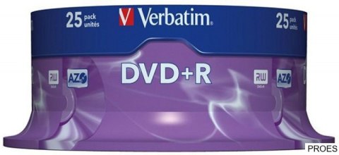 Płyta DVD+R VERBATIM CAKE(25) Matt Silver 4.7GB x16 43500 Płyta DVD+R VERBATIM CAKE(25) Matt Silver 4.7GB x16 43500