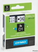 Taśma DYMO D1 - 9 mm x 7 m, czarny / biały S0720680 do drukarek etykiet