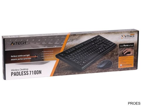 Zestaw klawiatura + mysz A4TECH V-TRACK 2.4G 7100N RF A4TKLA41220 Zestaw klawiatura + mysz A4TECH V-TRACK 2.4G 7100N RF A4TKLA41220