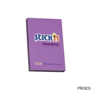 Bloczek STICKN 76X51mm fioletowy neon 100k 21208 STICKN