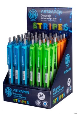 Długopis automatyczny Astra Pen Stripes, display 36 sztuk, 201121003