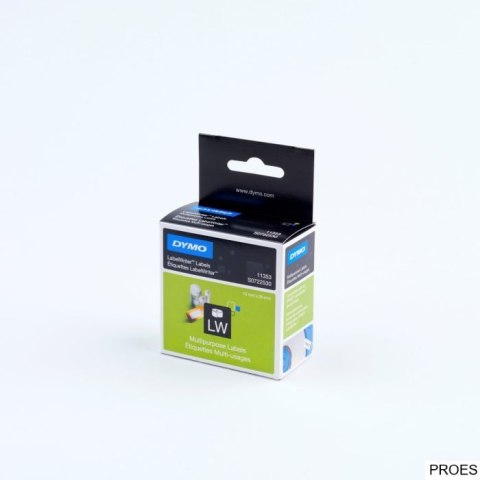 Etykiety DYMO różnego przeznaczenia - podwójna 24 x 12 mm, biały S0722530 Etykiety DYMO różnego przeznaczenia - podwójna 24 x 12 mm, biały S0722530