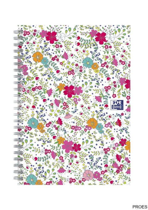 Kołonotatnik A5 60 kartek, kratka / tagi, FLORAL, OXFORD, 400094951 Kołonotatnik A5 60 kartek, kratka / tagi, FLORAL, OXFORD, 400094951