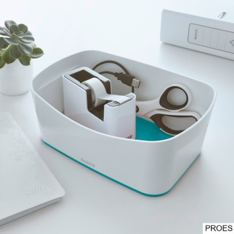 MyBox Pojemnik bez pokrywki, biało-turkusowy 52571051 MyBox Pojemnik bez pokrywki, biało-turkusowy 52571051