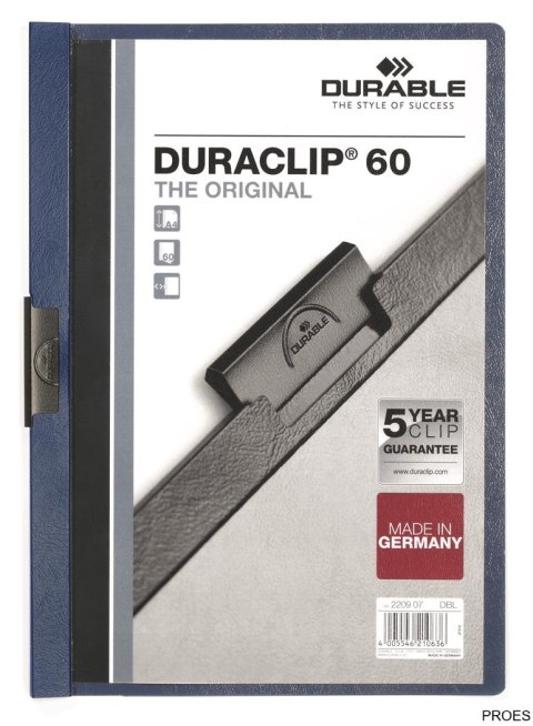 Skoroszyt DURABLE DURACLIP Original 60 granatowy 2209-07