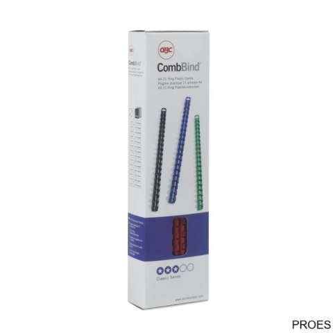 Grzbiety do bindowania plastikowe GBC Combs, A4, 6 mm, czarne , 100 szt. 4028173 (X)