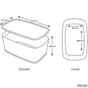 Pojemnik MyBox duży z pokrywką, biało-turkusowy 52161051