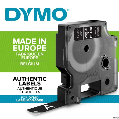 Taśma DYMO D1 - 12 mm x 7 m, biały / czarny S0720610 do drukarek etykiet Taśma DYMO D1 - 12 mm x 7 m, biały / czarny S0720610 do drukarek etykiet