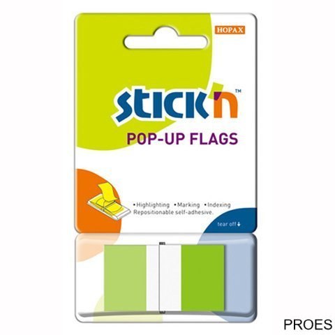 Zakładki indeksujące 45x25mm 50szt zielone podajnik STICKN 26023 Zakładki indeksujące 45x25mm 50szt zielone podajnik STICKN 26023