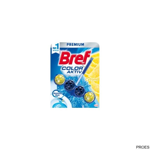 BREF Zawieszka WC COLOR AKTIV barwiące kulki 50g Cytryna *32742