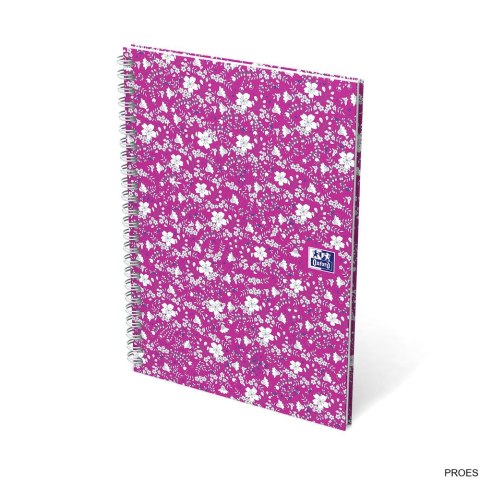 Kołonotatnik B5 60 kartek, kratka / tagi, FLORAL, OXFORD, 400094955 Kołonotatnik B5 60 kartek, kratka / tagi, FLORAL, OXFORD, 400094955