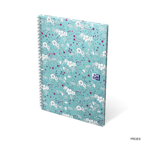Kołonotatnik B5 60 kartek, kratka / tagi, FLORAL, OXFORD, 400094955 Kołonotatnik B5 60 kartek, kratka / tagi, FLORAL, OXFORD, 400094955