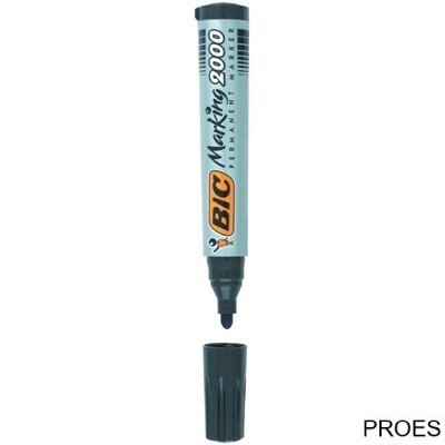 Marker permanentny BIC 2000 Ecolutions czarny okrągła końcówka, 8209153