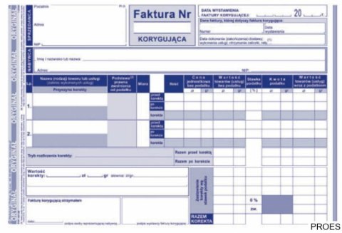 107-3E Faktura VAT korygująca MICHALCZYK&PROKOP A5 80 kartek 107-3E Faktura VAT korygująca MICHALCZYK&PROKOP A5 80 kartek