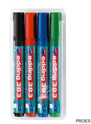 Marker flipchart ścięty 1-5mm czarny EDDING 383/001/C