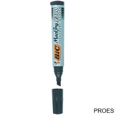 Marker permanentny BIC 2300 Ecolutions czarny ścięta końcówka, 8209263 Marker permanentny BIC 2300 Ecolutions czarny ścięta końcówka, 8209263