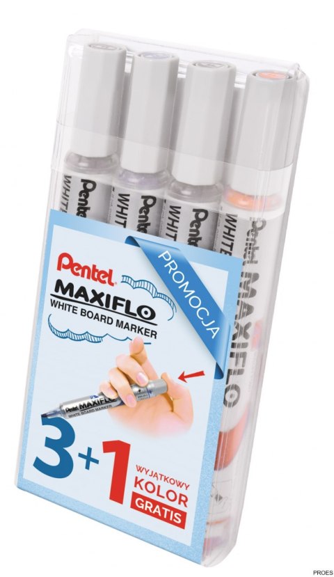 Marker suchościeralny MAXIFLO (4) MWL5S-WA4AACFPL PENTEL w etui