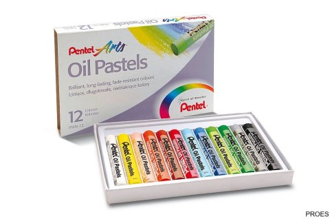 Pastele olejne 12 kolorów PHN-12 PENTEL Pastele olejne 12 kolorów PHN-12 PENTEL