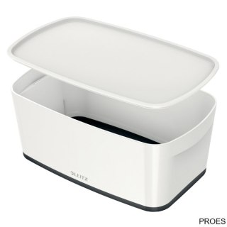 Pojemnik MyBox mały z pokrywką, biało-czarny 52291095