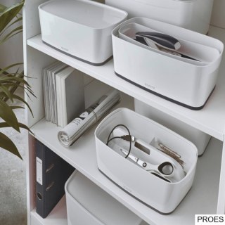 Pojemnik MyBox mały z pokrywką, biało-czarny 52291095