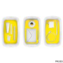 Pojemnik MyBox mały z pokrywką, biało-żółty 52291016