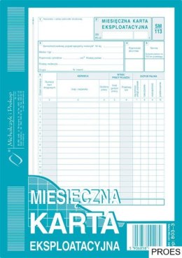 803-3 Miesięczna karta eksploatacyjna SM-113 MICHALCZYK I PROKOP