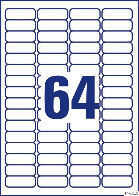 Et. na segegatory L6021REV-25 45,7x16,9 25ark na segegatory podwieszane, Avery Zweckform, białe, usuwalne