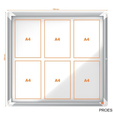 Gablota magnetyczna zewnętrzna Nobo Premium Plus 6xA4 1902578