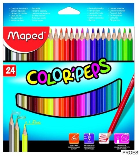 Kredki trójkątne MAPED COLORPEPS 24kolorów 183224 Kredki trójkątne MAPED COLORPEPS 24kolorów 183224