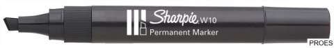 Marker permanentny W10 ścięty czarny SHARPIE S0192654