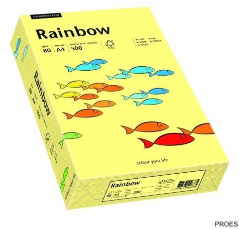 Papier xero kolorowy RAINBOW jasnożółty R12 88042297 Papier xero kolorowy RAINBOW jasnożółty R12 88042297