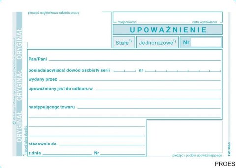 320-5 Upoważnienie A6 MICHALCZYK i PROKOP 320-5 Upoważnienie A6 MICHALCZYK i PROKOP