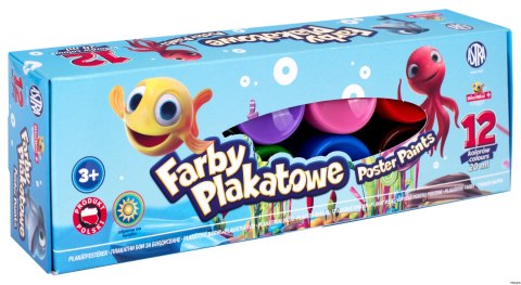 Farby plakatowe 12 kolorów 20 ml - Mini Mini ASTRA, 301221010 Farby plakatowe 12 kolorów 20 ml - Mini Mini ASTRA, 301221010