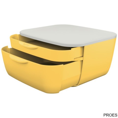 Pojemnik z szufladami Leitz Cosy, żółty 53570019