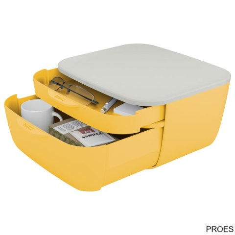 Pojemnik z szufladami Leitz Cosy, żółty 53570019