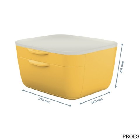 Pojemnik z szufladami Leitz Cosy, żółty 53570019