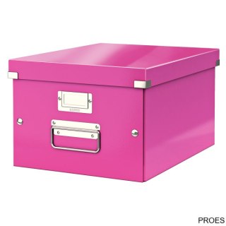 Pudło LEITZ C&S uniwersalne średnie WOW różowe 60440023